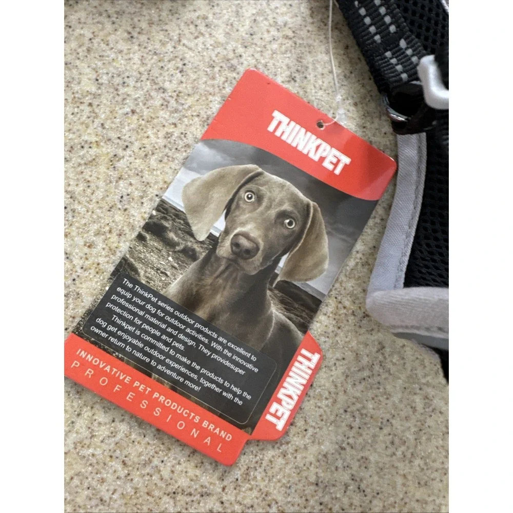 ThinkPet Reflective Breathable Soft Air Mesh No Pull Harness Choke Free Med NWT